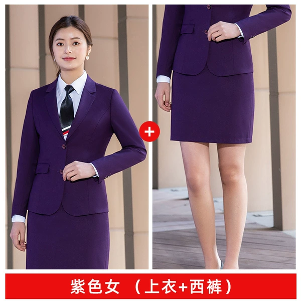 Ms.: Purple suit+skirt