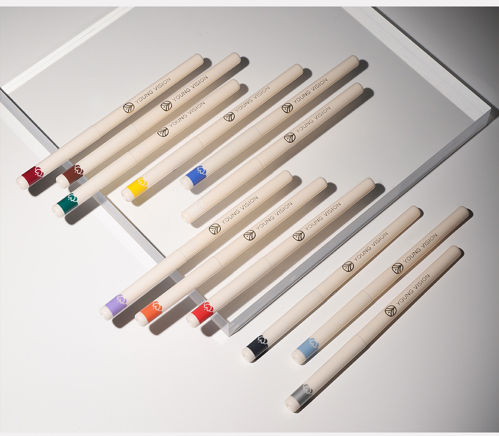 YOUNG VISION 12-piece box eyeliner gel pen is not easy to smudge eyeliner gel pen, colored eyeliner gel pen undefined