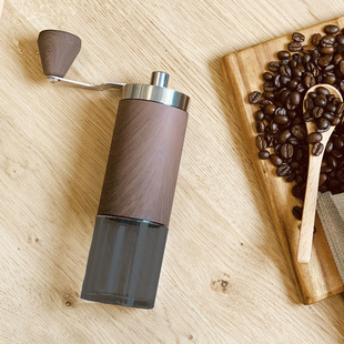 Hand-Cranked Coffee Grinder Coffee Machine Grinder Stainless Steel Grinder Hand-Cranked Household Portable Wood Grain Foldableing