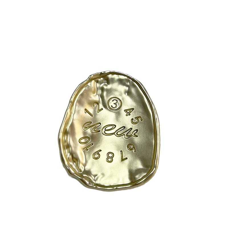 12345678910 Digital Metal Button Fashion Oval DIY Alloy Button Coat Jacket Hair Rope Decorative Buckle