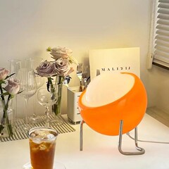 中古クリーム風電気スタンド寝室ベッドサイド書斎ヴィンテージガラスバウハウス雰囲気ランプ置物高級感