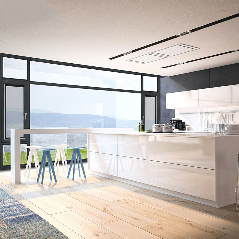Puertas y ventanas de aluminio con puente roto para toda la casa, sellado de ventanas personalizado, sistema de decoración del hogar, ventanas, puertas y ventanas de aleación de aluminio, sellado de ventanas abatibles de borde estrecho, balcón image 6