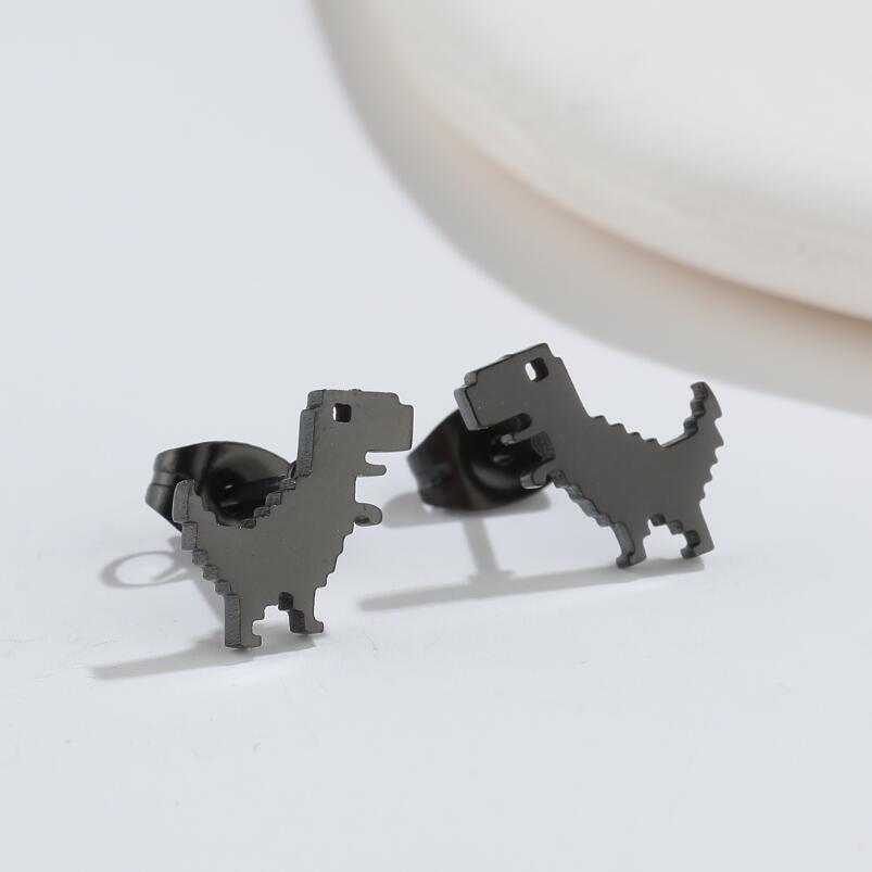 1 Pair Simple Style Animal Stainless Steel Plating Ear Studs display picture 2