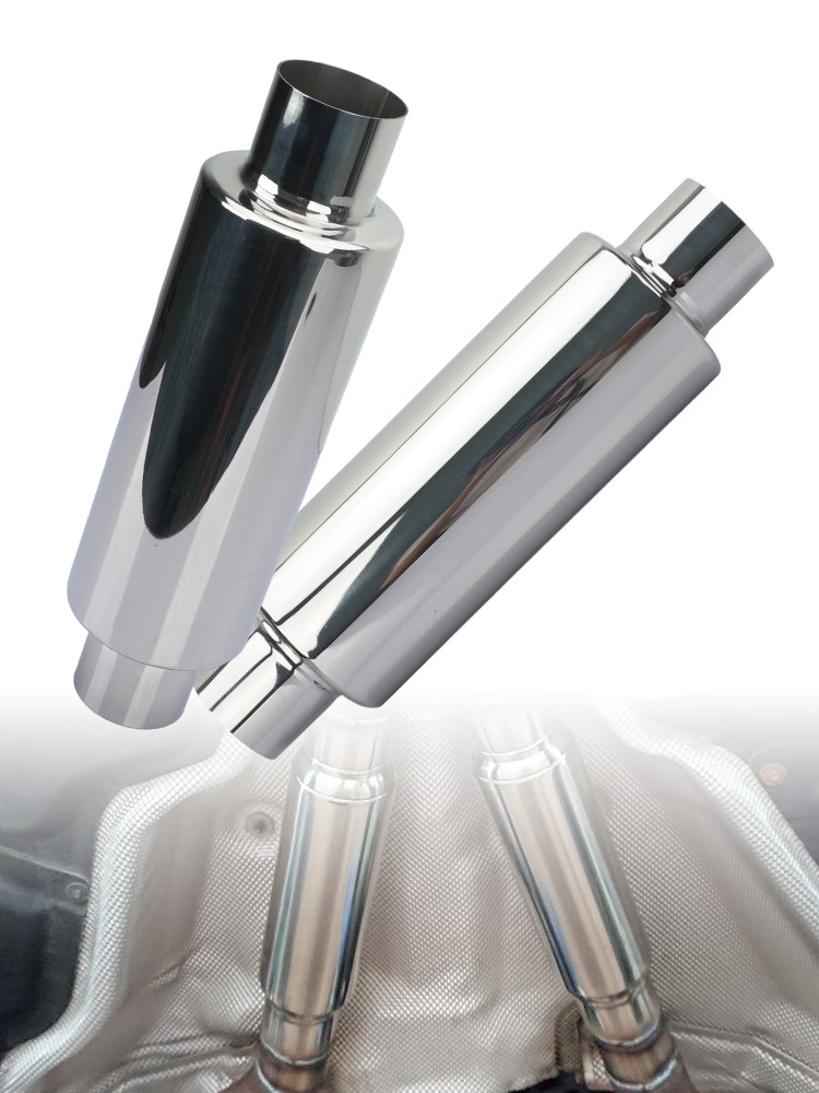 Silencer Direct Exhaust Bright Silver Decorative Silencer Universal Car Stainless Steel Exhaust Pipe Modification Parts Cross-Border