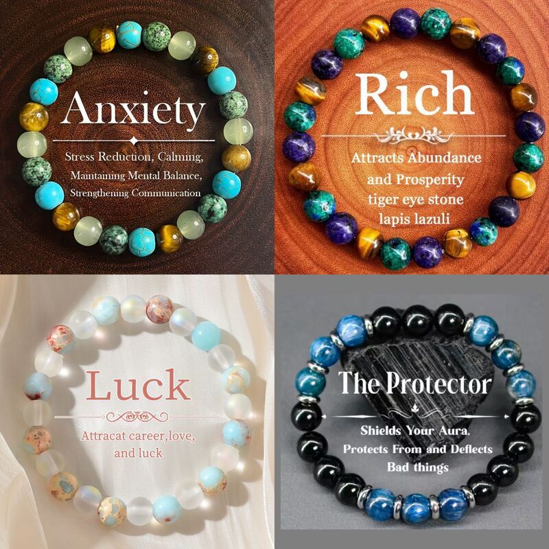 Temu Xiyin Tk Cross-Border Tiger Eye Stone, Amethyst, Lapis Lazuli, Turquoise, Shoushan Stone, Phosphorite, Green Aventurine Bracelet Now Available Temu Xiyin Tk Cross-Border Tiger Eye Stone, Amethyst, Lapis Lazuli, Turquoise, Shoushan Stone, Phosphorite, Green Aventurine Bracelet Now Available