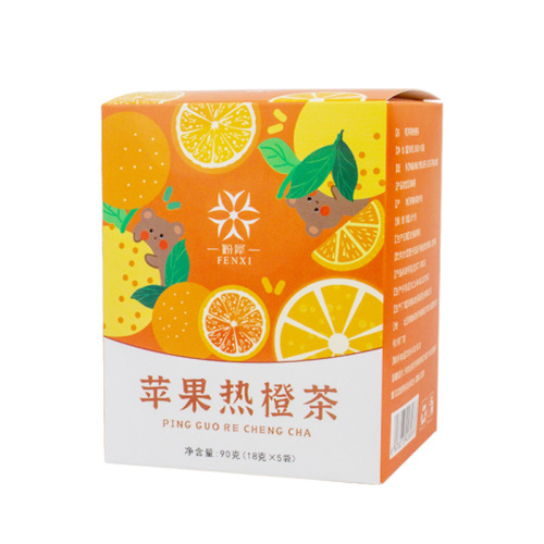 Apple hot orange tea boxed wholesale freeze-dried lemon slices orange black tea fruit tea dropshipping