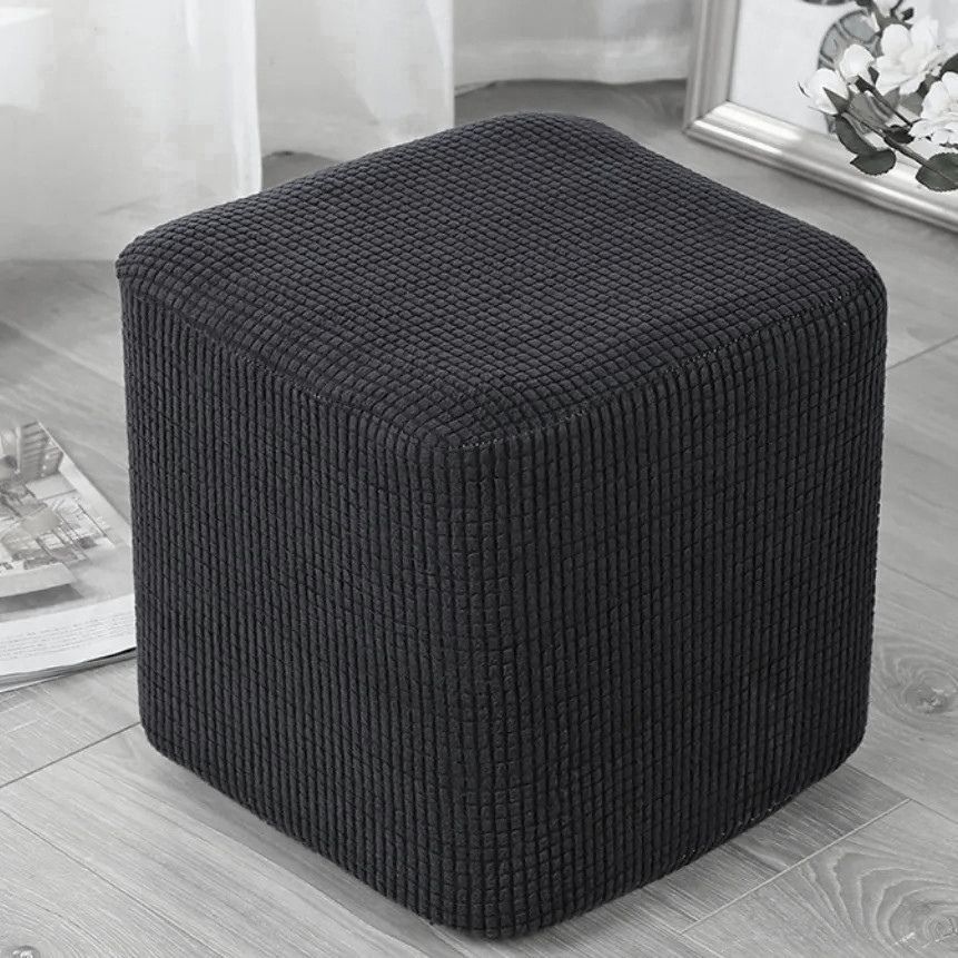 Tela elástica cuadrada de lana para cambiar zapatos taburete cubierta de silla cubierta de maíz cubierta cuadrada cubierta de taburete todo incluido tejido grueso cubierta de cubierta