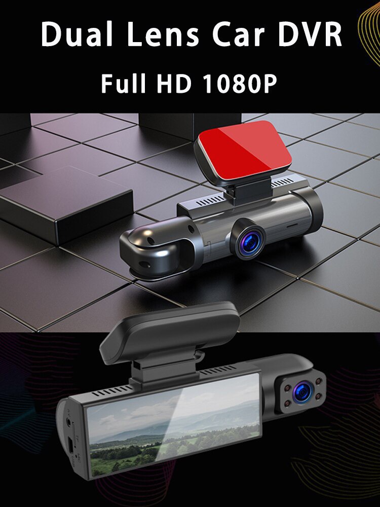 Cross-border M8 Dash Cam 1080P HD Night Vision Dashboard Front Interior Rear Triple-Camera Recorder