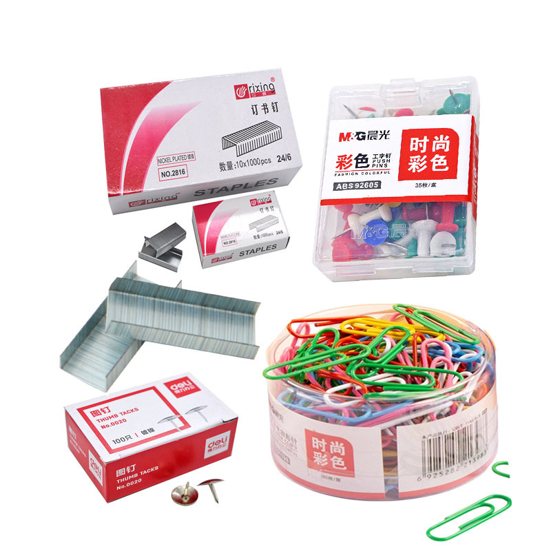 Tres agujas y una grapa grapa grapa clips aguja I-grapa papelería de oficina mayorista