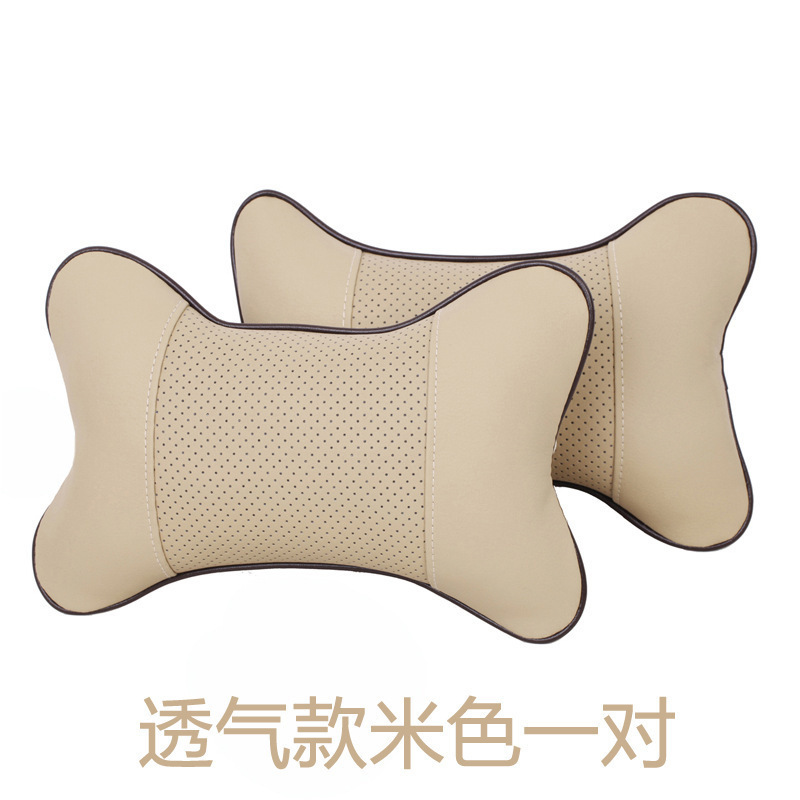 Car Neck Pillow, Car Headrest, Universal for All Seasons, Car Headrest, Pu Bone-Shaped Cushion Pillow
