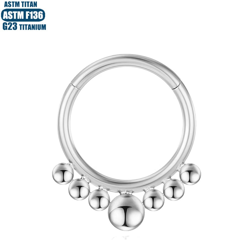 Silver pointed spike labret stud material detail