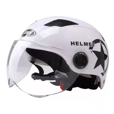 National Standard 3C Certified Helmet for Electric Vehicles, Safe Battery-Powered Vehicles, Harley-Style Riding Motorcycles, New National Standard (Motosiklet kaskı (dəbilqə)) - white
