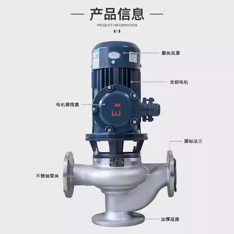 ISG IHG立式管道泵 离心泵 不锈钢泵 单级泵 管道增压泵 给水泵