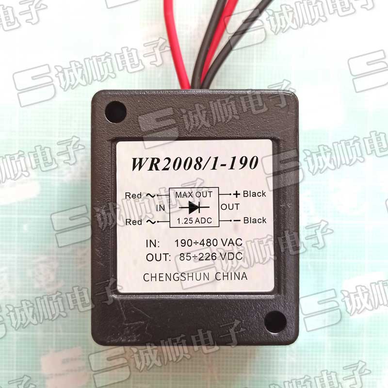 WR2008/1-190 整流器 IN 190÷480 VAC OUT 85÷226 VDC 1.25 ADC