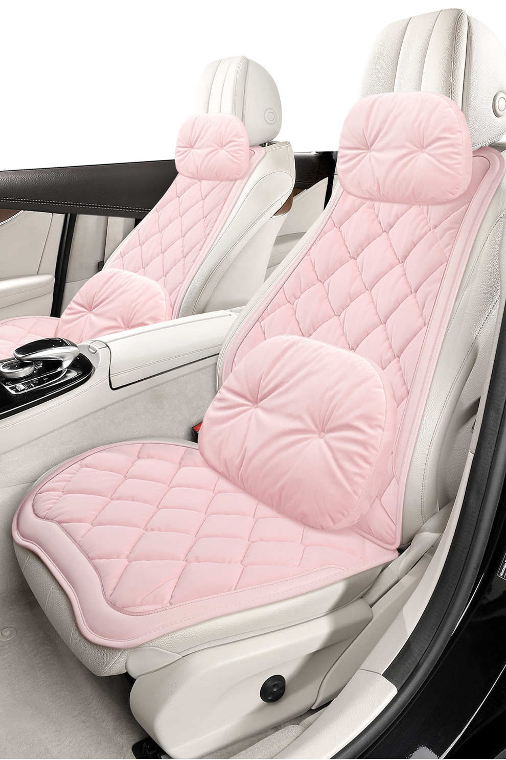 Car Seat Cushion Winter Plush Fabric Seat Pad Car Seat Mat Interior Accessories High-End Decoration Warm Seat Cover Simple