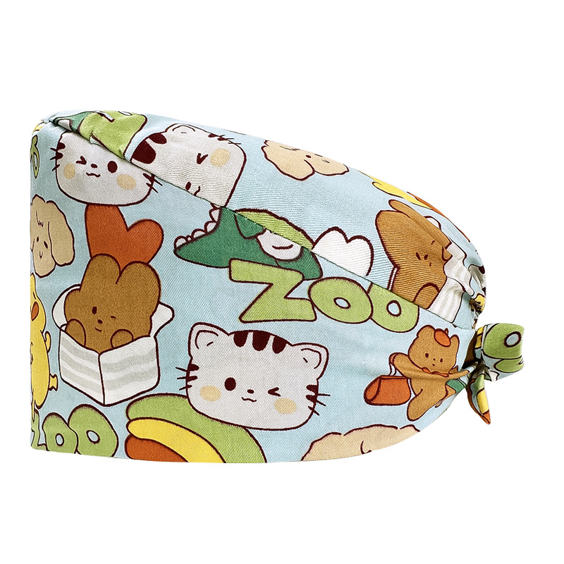 Quirófano sombrero mujer algodón quirúrgico encaje impreso enfermera sombrero nueva hebilla quimioterapia confinamiento masculino oral dental