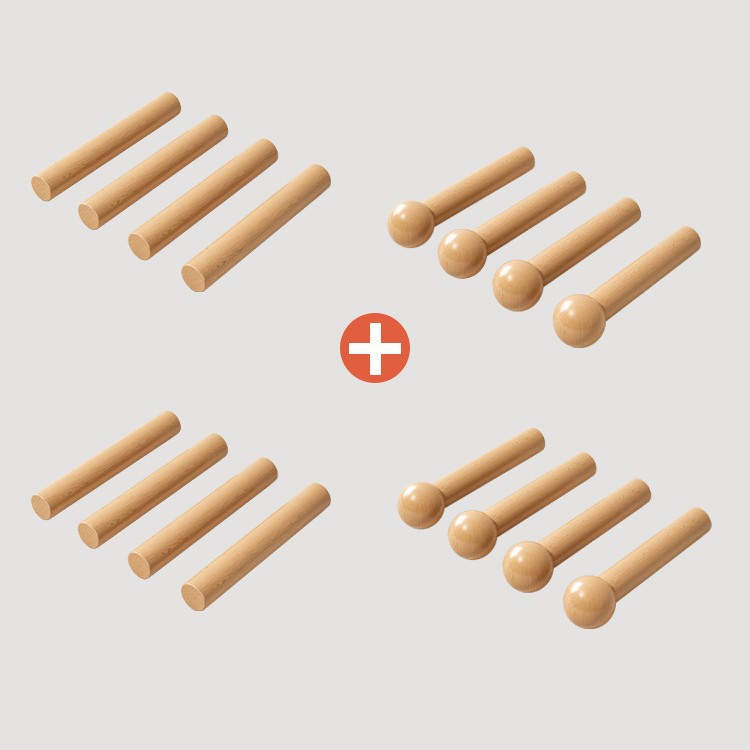 【Accesorios-color de grano de madera】 8 cerillas 8 palos pequeños