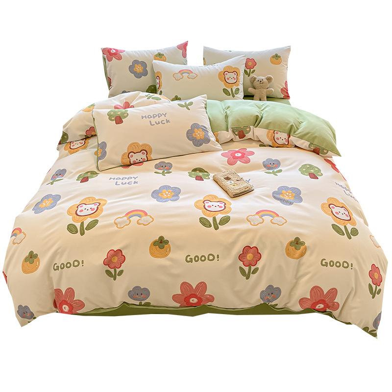 Cama de cama de gaesa engrosada y abrasiva de cuatro piezas de algodón 2025, nueva colcha de cama de ropa de cama de tres piezas