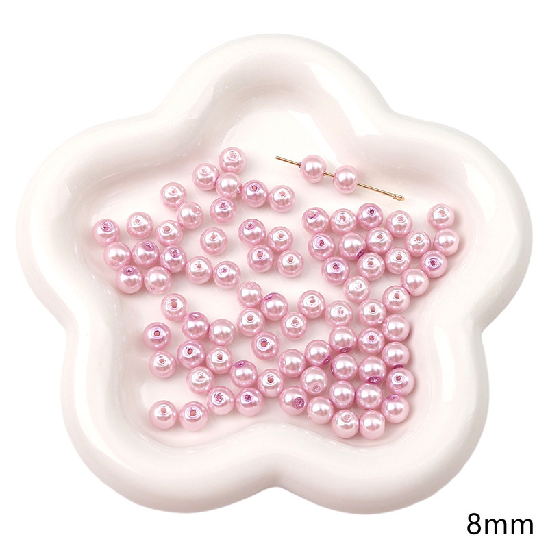 Perla sólida rosa brillante