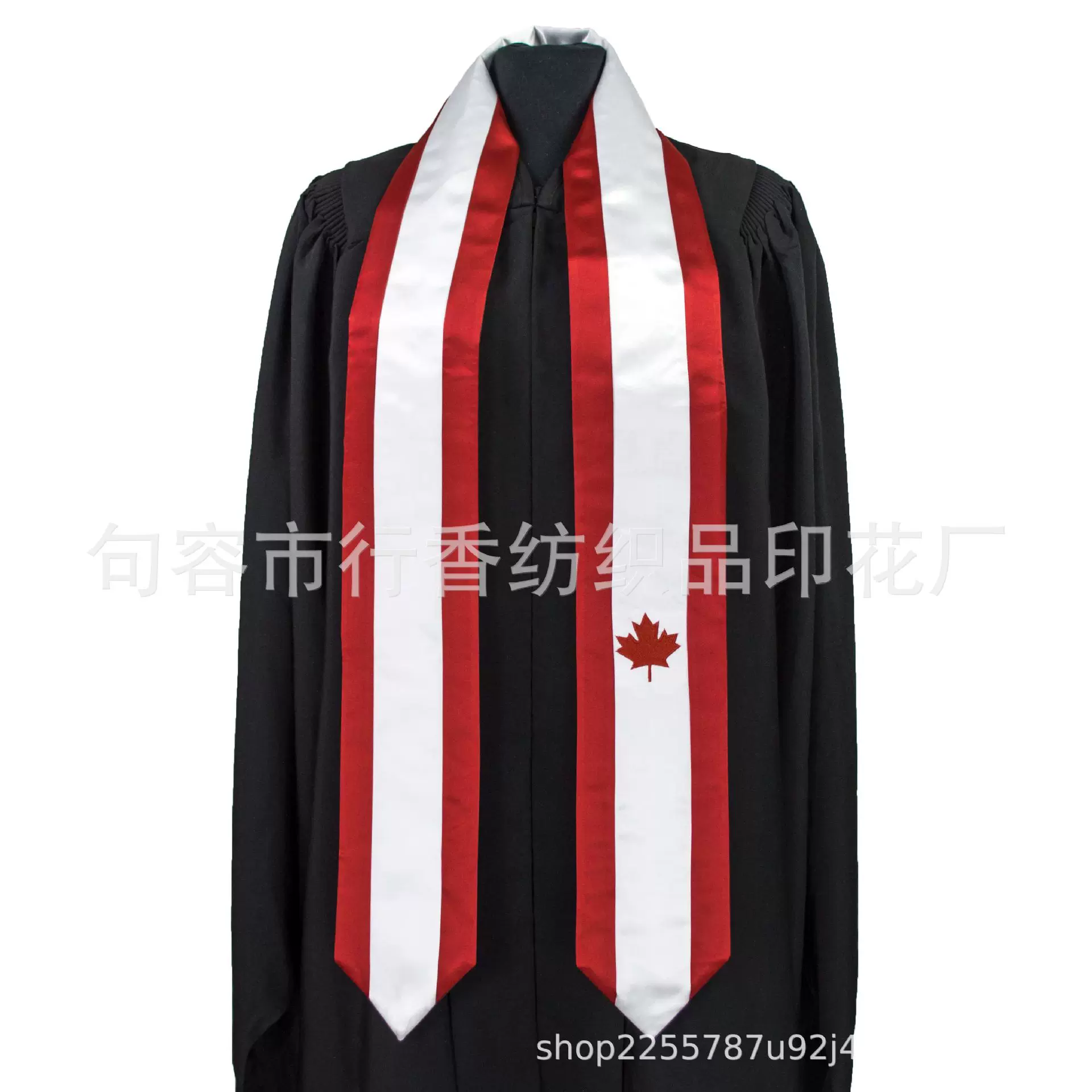 高档缎面毕业围巾 定制国旗披肩 成人绶带 Graduation Stoles