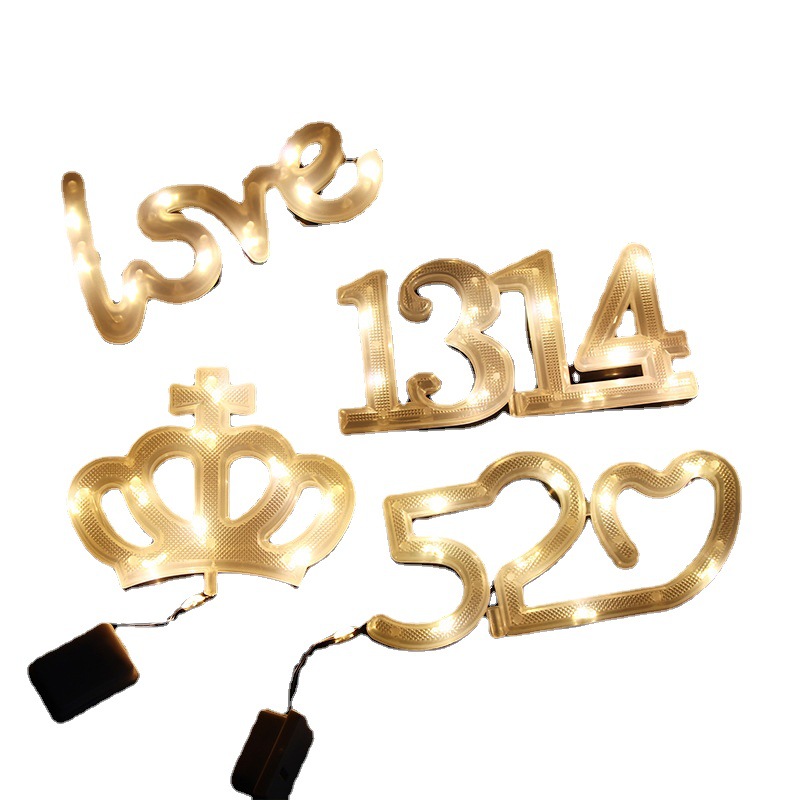 Decoración floral para el Día de San Valentín, luz ambiental, empaque de rosas, ramo de piruletas, luz de alambre de cobre, luz LED