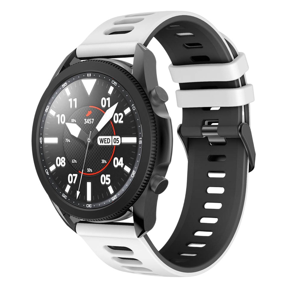 Aplicable a Samsung GalaxyWatch5 Pro correa de silicona universal de dos colores correa de silicona inteligente par