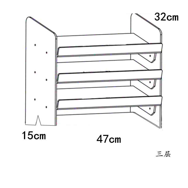 3단 아크릴 디스플레이 스탠드 길이 47, 폭 15, 높이 32cm