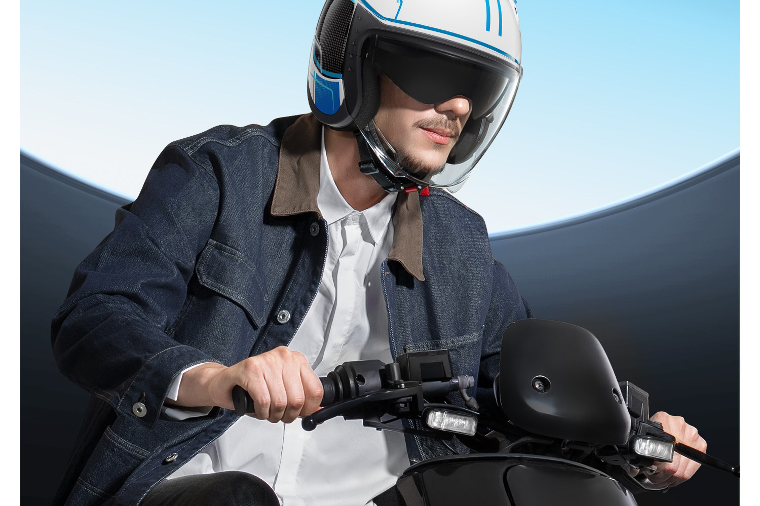 Two Little Bees Electric Motorcycle Helmet Men's 3C Certified Women's Four Seasons Constant Temperature Corporate Procurement Gift