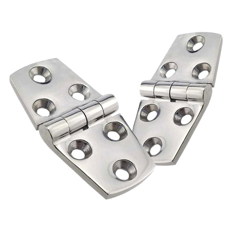 Bisagra de acero inoxidable 316 para puertas plegables, bisagra plegable simétrica de seis orificios de 38*76 mm para puertas plegables, accesorios de ferretería marina. image 1