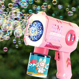 网红泡泡机全自动爆款电动加特林泡泡枪发光儿童玩具夜市摆摊批发