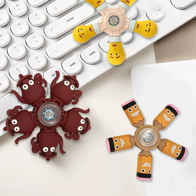 山海经PVC软胶陀螺儿童玩具创意卡通指尖陀螺儿童解压陀螺高级版