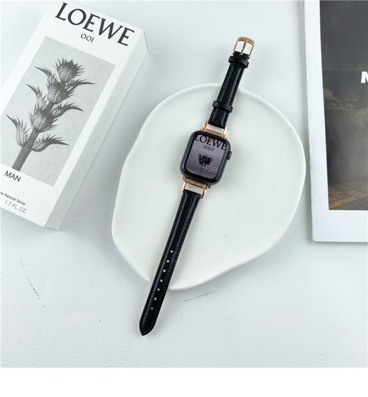 适用applewatch表带女款感皮质se苹果手表iwatchs7/6/5/4/3/2详情14