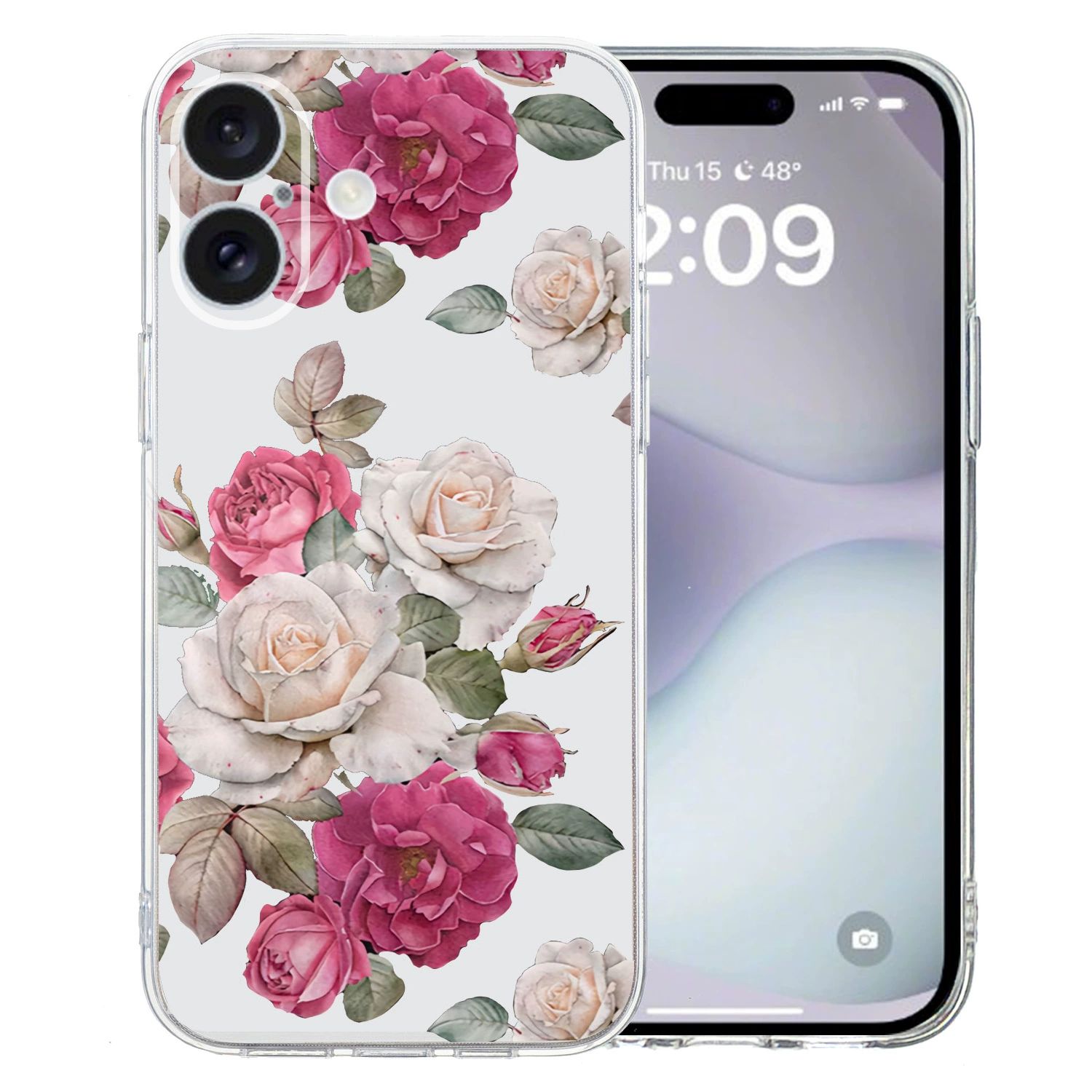 Чехол для телефона Samsung, совместимый с iPhone16, с мультяшным рисунком, для модели Pro, защита от падений, с цветочным принтом