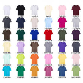 工厂直销纯棉t恤定制图案logo广告衫工作服210克圆领外贸跨境光板