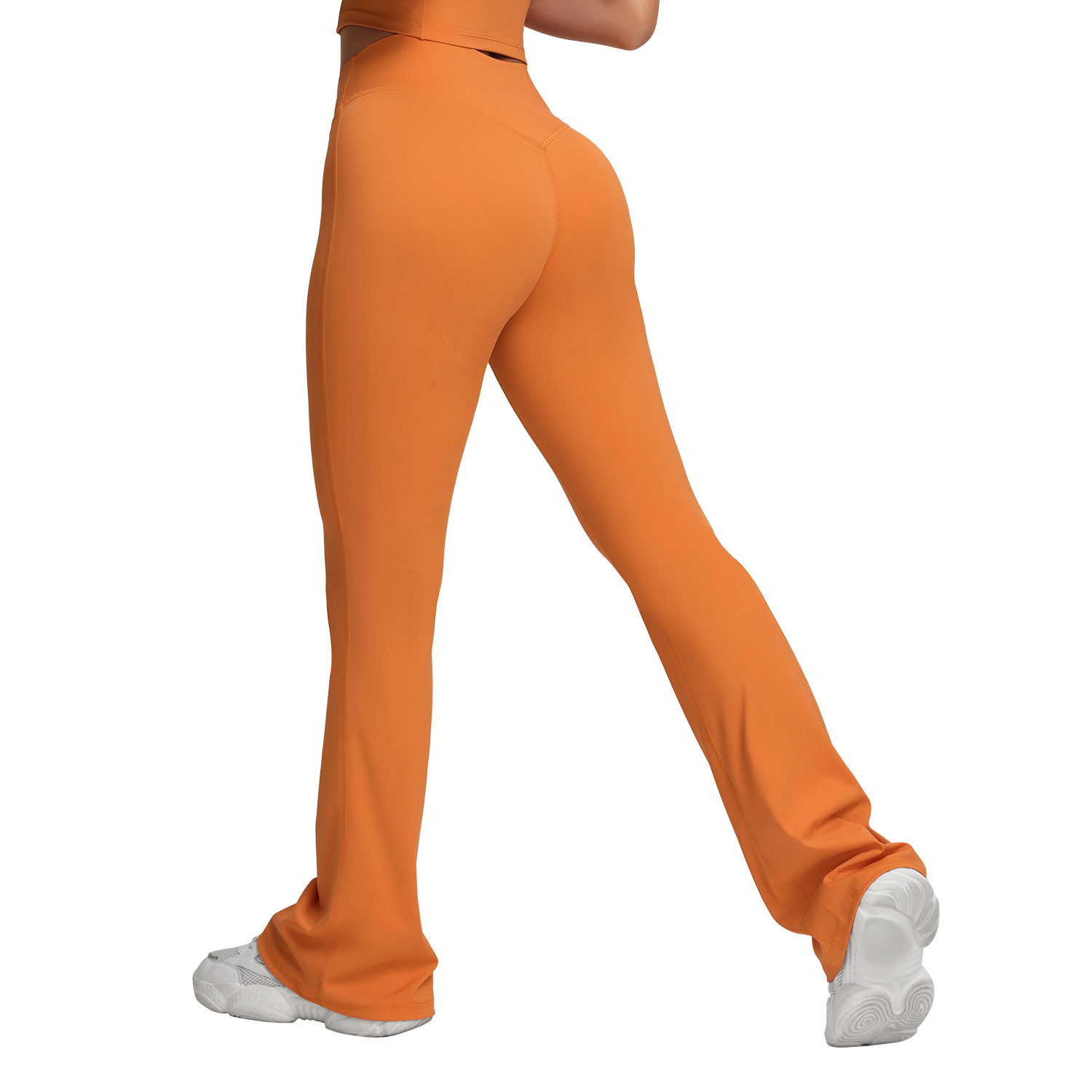 Pantalones de yoga de cadera ajustados transfronterizos, pantalones anchos para mujer, pantalones acampanados para deportes de carrera, pantalones de fitness de cintura alta