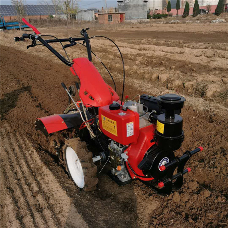 195型直连柴油微耕机 水田旱田手扶旋耕机 多功能四驱耕地机