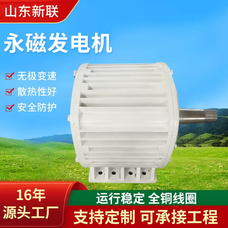 稀土永磁发电机三相交流同步电机足功率低速轻线直驱发电机