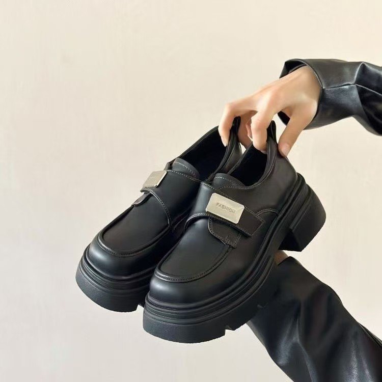 College style versatile zapatos de cuero para mujeres 2025 primavera nuevos zapatos de trabajo Lefour Mary Jane English style zapatos de sola gruesa