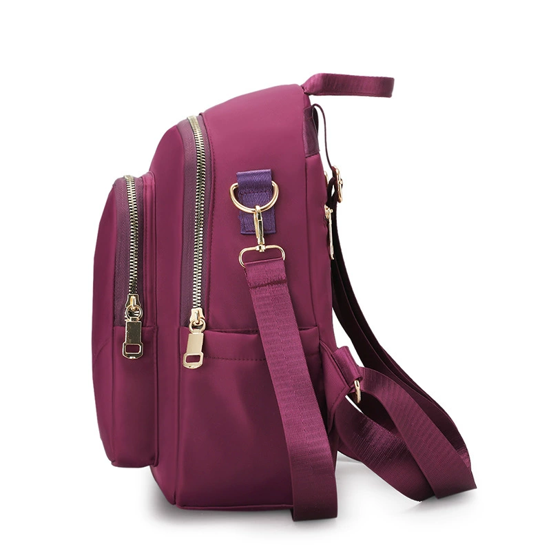 Nylon backpack, fashionable capacious shoulder bag for traveling