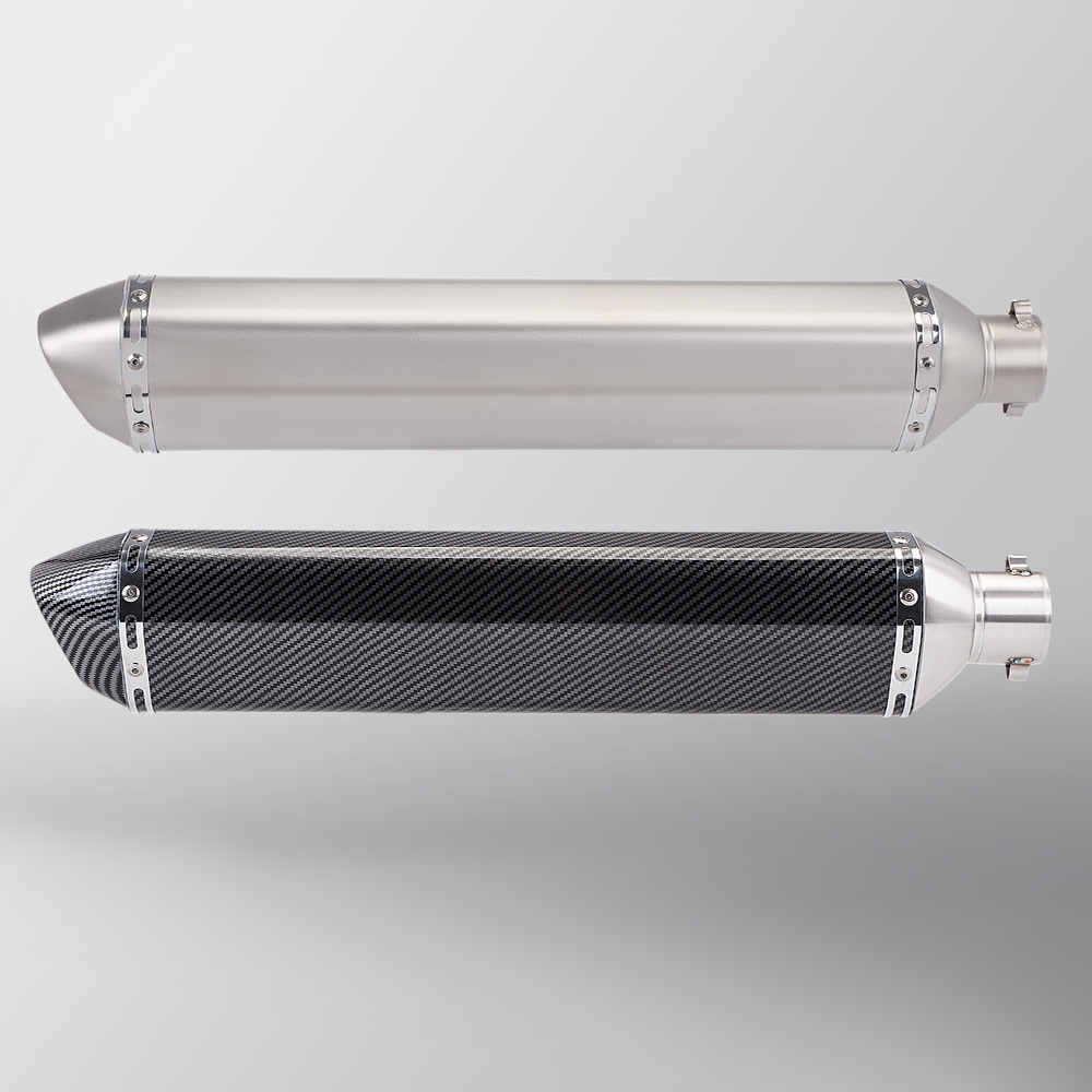 Motorcycle exhaust pipe modified small hexagonal stainless steel tail muffler is suitable for 51mm diameter non-destructive straight up