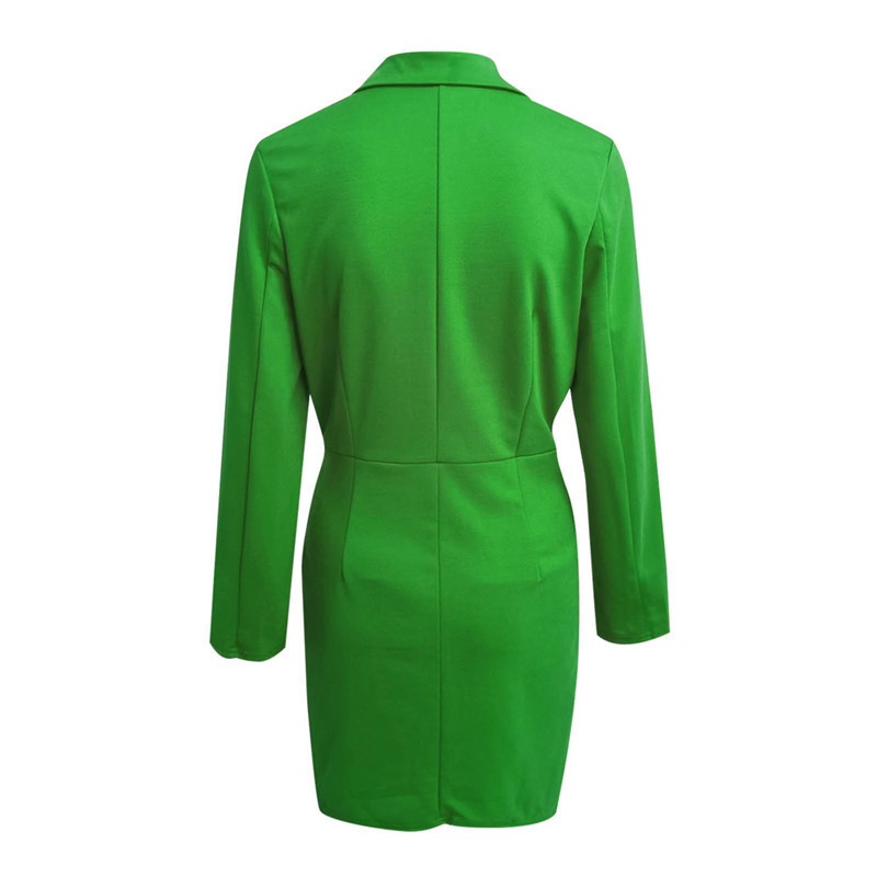 Autumn And Winter Women's Long Sleeve V-neck Party Dress Office Women