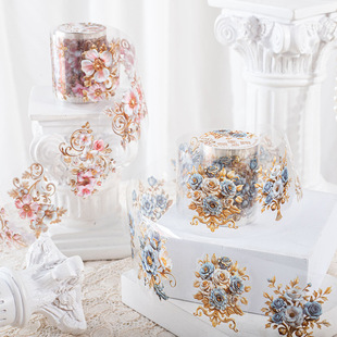 A Beautiful Day PET Tape Baroque Floral Series Retro Flower Die-cut Hand Account Material Cycle Post