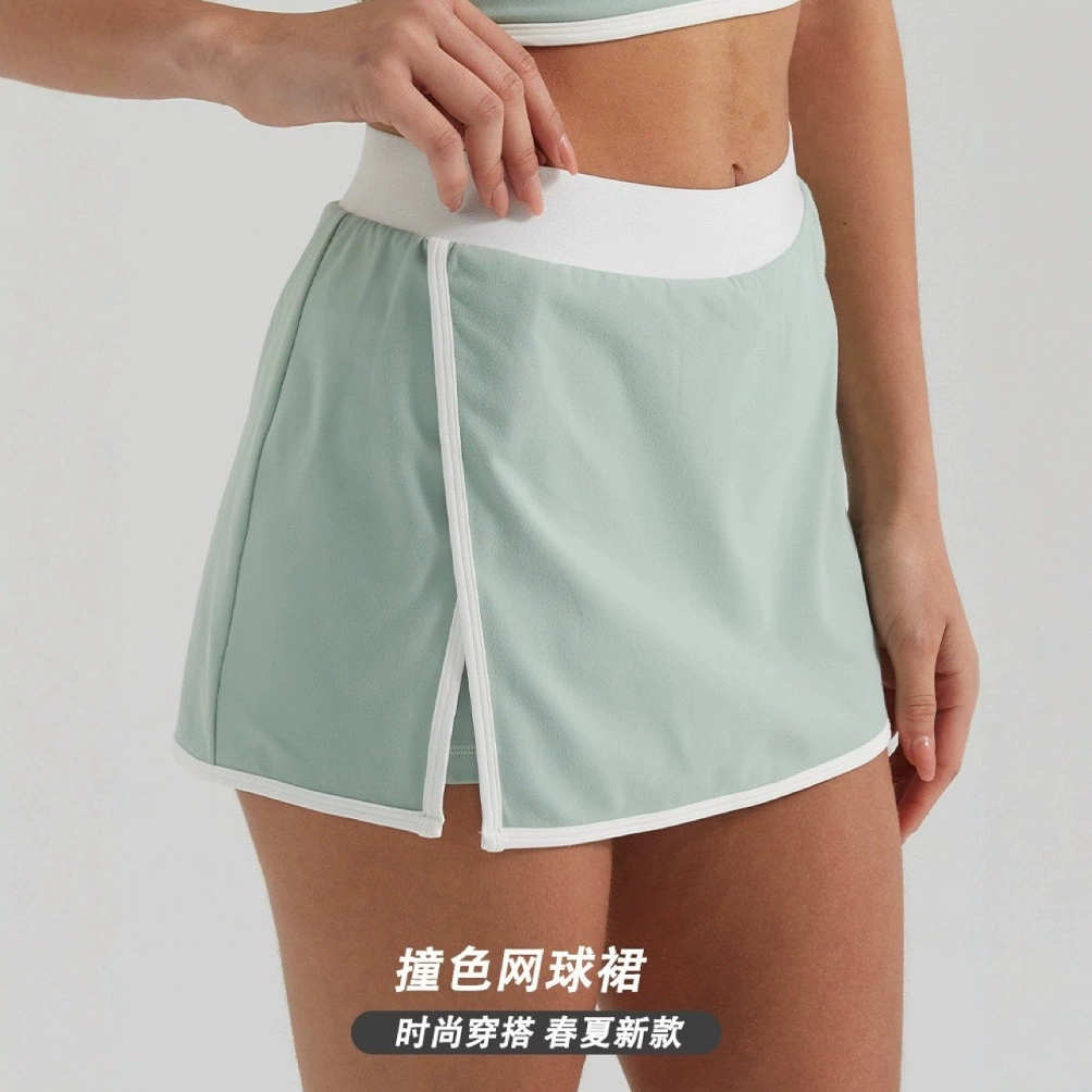 Модная спортивная юбка для фитнеса, йоги и тенниса с принтом логотипа бренда для трансграничной внешней торговли