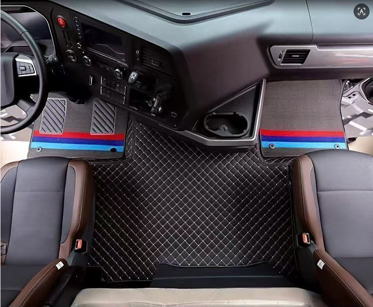 Car floor mats are suitable for Jiefang J7 trucks, available for both automatic and manual transmissions, and are custom-made, full-coverage car floor mats