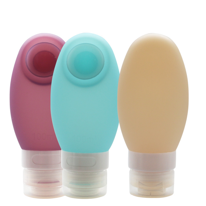 厚实吸盘挂墙小瓶便携迷你硅胶分装瓶100ml创意外出护肤乳液瓶瓶