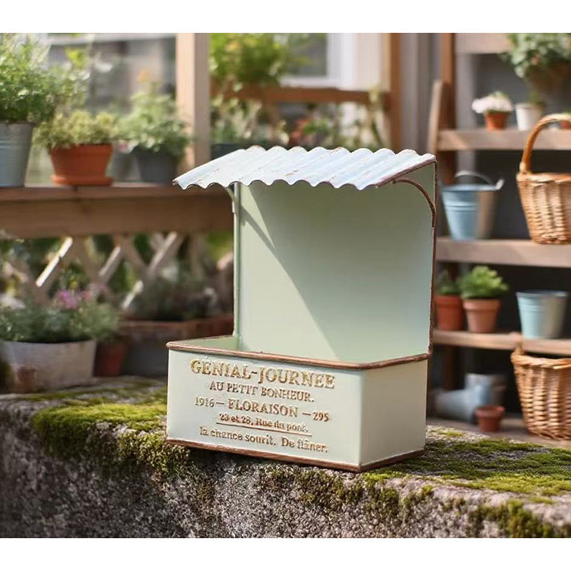 Cross-Border Flower Pots, Iron Flower Boxes, Wall-Mounted Decorative Items, Vintage-Style Succulent Houses, Succulent Flower Pots, Cross-Border