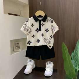 新款男童套装夏季儿童韩版短袖短裤宝宝小童洋气夏装休闲两件套
