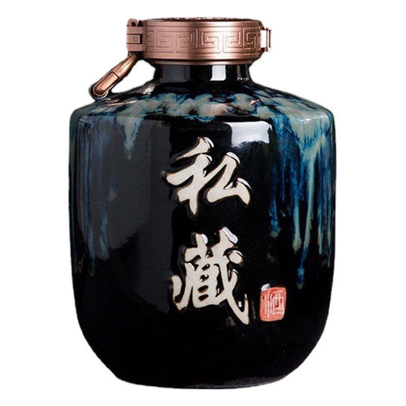 Цзиндэчжэнь бутылка вина банка вина 3 кг 5 кг 10 кг Замена печи Керамическая бутылка вина коллекция фугу пещера винная банка