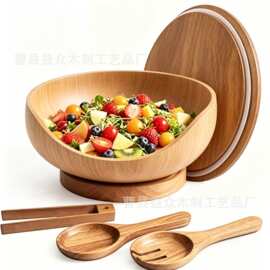 跨境木纹复古风圆形PP耐摔盘餐饮家用客厅小吃盘点心盘蛋糕盘茶水