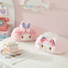 日系粉美楽ティ小羊家庭用デスクトップティッシュカバーかわいいアニメ抽出式ティッシュケースぬいぐるみ